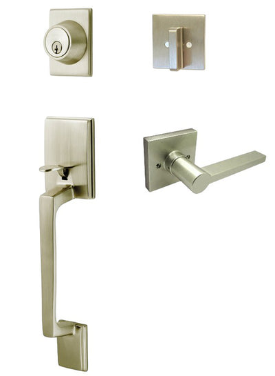 Dummy Square handleset satin nickel