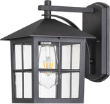 Outdoor Wall Light with Lampshade Waterproof Matte Black Aluminum