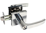 Polished Chrome Square Privacy Door Handle - Style: 8048CR