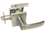 Satin Nickel Square Entry Door Handle- Style: 8048DC