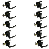 10 Pack- Contractor Pack 8048NBL Black Finish Square Passage Levers (Hall/Closet)
