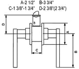 8048 Seriews Door Handle Dimensions
