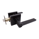 Black Finish Modern Privacy Door Handle- Style: 80881NBL