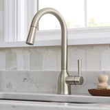 Moen Adler Stainless Steel Single Handle Pull Down Kitchen Faucet with Sprayer