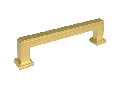 Brushed Brass 3 3/4" Square Bar Kitchen Cabinet Pull 5071 96mm