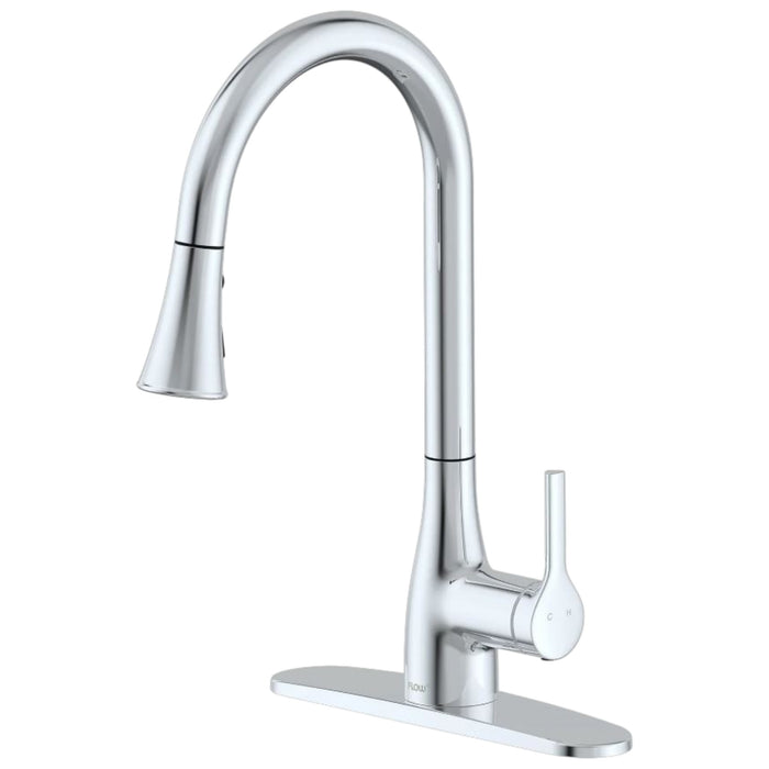 Flow Classic Polished Chrome Pull Down Kitchen Faucet