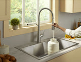 Stainless steel sink with powerful stream
