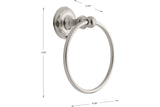 Pirouette Satin Nickel Towel Ring 1