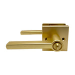 Satin Brass Finish Modern Square Entrance Lever- Style: 91672SBY