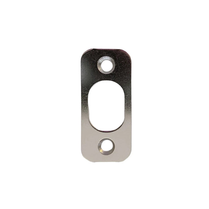 Brushed Nickel deadbolt strike plate