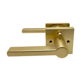 Clearance Satin Brass Modern Privacy Door Handle- Style: 91672SBY
