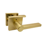 Clearance Satin Brass Modern Privacy Door Handle- Style: 91672SBY
