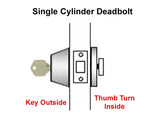 Satin nickel Single Deadbolt