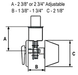 Commercial Single deadbolt  Dimension