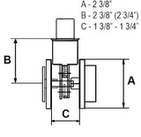 Square Single Deadbolt Dimension