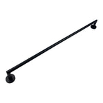 Black towel bar on a white background