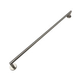 Satin nickel towel bar on white background