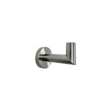 Satin nickel side angle robe hook on white background