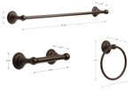 Delta Providence Venetian Bronze 3 Piece Bathroom Accessory Set w/ 18-24" Adjustable Towel Bar