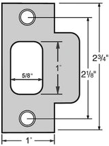 Commercial Satin Chrome Heavy Duty Passage Door Handle  - Style: 58330SC
