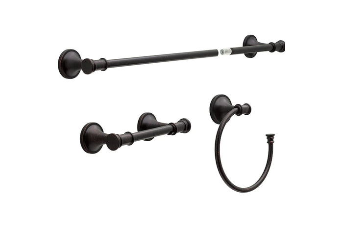 Delta  3 PC Grove Park Venetian Bronze Decorative Bathroom Hardware Set