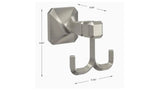 Franklin Brass Napier Collection Satin Nickel Robe Hook Dimensions