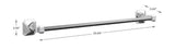 Franklin Brass Napier Collection Polished Chrome 24" Towel Bar Dimensions