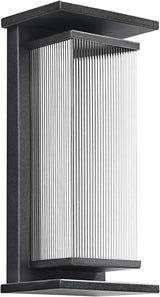 Outdoor Wall Lamp with Clear Glass Casing for Garage Doorway Entryway