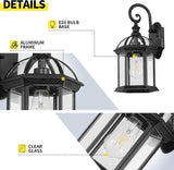 black outdoor light fixture features