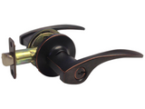 Door handle with bronze finish on a white background