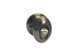 eBuilderDirect antique brass oval privacy door knob set with adjustable latch and included installation hardware.