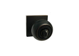 eBuilderDirect dark oil rubbed bronze privacy door knob with square plate for bedroom and bathroom doors