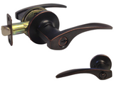 eBuilderDirect dark oil rubbed bronze entry door handle lever, ANSI standard residential grade, reversible, Kwikset keyway.