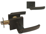 eBuilderDirect dark oil rubbed bronze square entry door handle lever with keyway