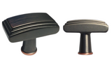 eBuilderDirect Oil Rubbed Bronze rectangular cabinet knob, 1 1/2" length