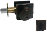 eBuilderDirect oil rubbed bronze square plate single deadbolt lock 