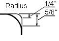 3 1/2" Hinges 5/8" Radius Satin Nickel