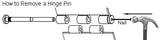 100 Pack of Satin Brass 3.5"x3.5" Door Hinges with 5/8" Radius