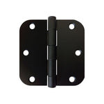 100 Pack of Black 3.5"x3.5" Door Hinges with 5/8" Radius