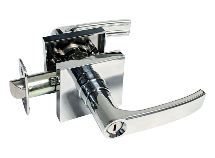 Polished Chrome Privacy Square Lever