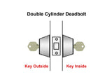 Satin Nickel Double Cylinder Deadbolt