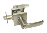 Satin Nickel Entrance Square Plate Lever- Style: 8048DC