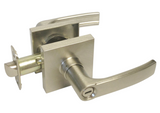 Satin Nickel Square Plate Privacy Lever- Style: 8048DC
