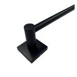 Black towel bar on a white background