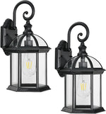 2 pack of black outdoor light fixtures