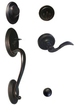 Dark Oil Rubbed Bronze Front Door Handle Dummy Set with 6300 Lever - ***PLEASE SELECT LH or RH***