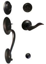 Dark Oil Rubbed Bronze Front Door Handle Dummy Set with 838 Lever ***PLEASE SELECT LH or RH***