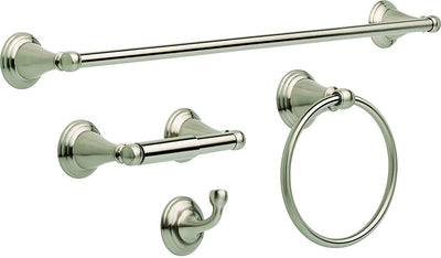 Delta Windemere 4 PC with 24 Inch Towel Bar Brilliance Stainless Steel