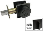 3 Pack-Contractor Pack 8048NBL Black Square Entry Lever/Deadbolt Combo Keyed Alike