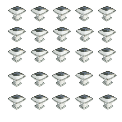 50 Pack of Polished Chrome Square Cabinet Knobs